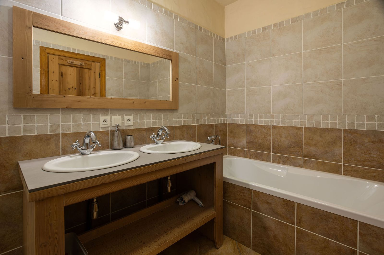 Master bathroom with double vanity